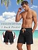 TACVASEN Men's Beach Shorts Lightweight Swim Trunks Waterproof Swimming Shorts Board Shorts Quick Dry Swimming Trunks Summer Surf Shorts Black #3