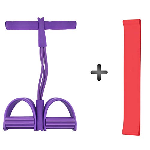 Exercise Resistance Bands Sit-up Equipment for Gym Home Fitness Stretching Strength Training Yoga Bodybuilding Physical Therapy, Pull Rope for Arm Leg Abdomen Workout Sport