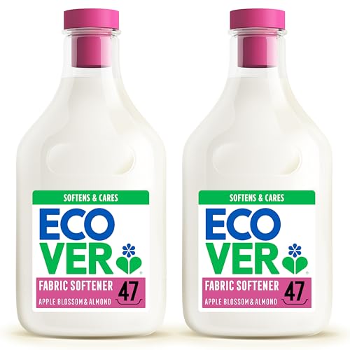 Ecover Suavizante de tela, flor de manzana y almendra, 2 x 47 lavados, 2 x 1,5 L (paquete de 2)