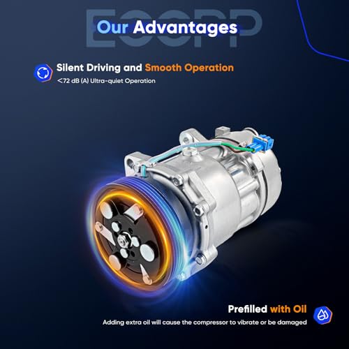 Image of ECCPP AC Compressor 1993-1999 Fit for Volkswagen Jetta 2.0L | 1993-1999 Fit for Volkswagen for Golf 2.0L Fast Cooling AC Compressor with Clutch Low Vibration Fuel Efficient