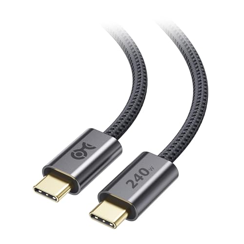 Cable Matters Braided 240W USB C Fast Charging Cable - 10ft, USBC to USBC Cable, No Video, 240W Fast Charging Cord Type C Works with iPhone 15/16, iPad Pro, Macbooks, Surface Pro, Black
