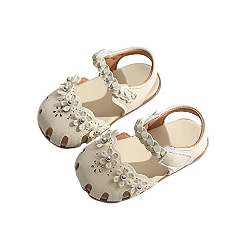Toddler Sandals Girls Soft Closed Toe Flat Toe Half Sandals With Bow Shoes Summer Girls Heels