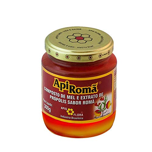 APIROMÃ - Mel com Própolis e Romã 300g, Linha Mel Composto Apis Flora