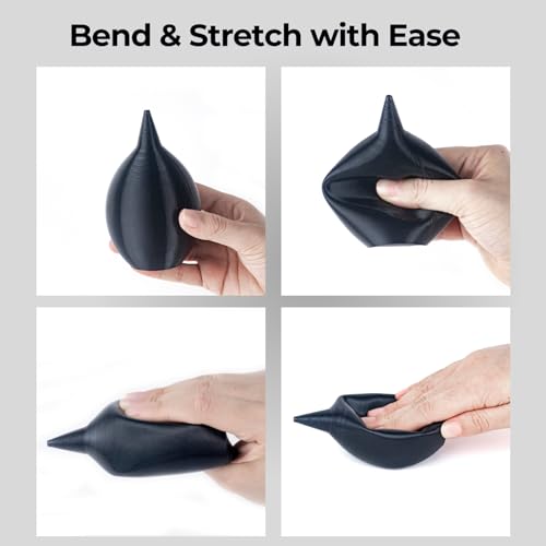 Siraya Tech Flex TPU 85A Filament, ISO 10993, Hohe Flexibilität & Zähigkeit, Hoher Durchfluss & Geschwindigkeit, Feuchtigkeitsresistente Aluminiumverpackung, Für Schuhe & Schutzkleidung (Schwarz, 1kg) – Bild 4