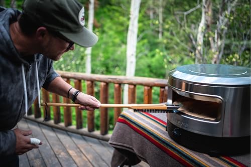 Image of Solo Stove Pizza Oven Brush | Perfect for Pizza Stone Cleaning & Crumb Removal - Lightweight, Long-Lasting Oven Cleaner Tool, Durable Bamboo Frame /Stainless Steel Bristles, L x W: 73,7 x 1,9 cm