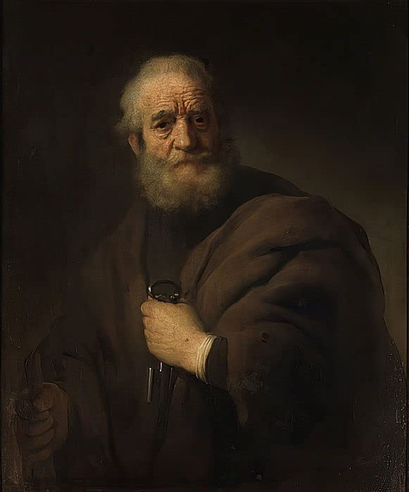 Tableau Saint-Pierre de Rembrandt impression sur toile pour décoration du salon moderne 60x90cm