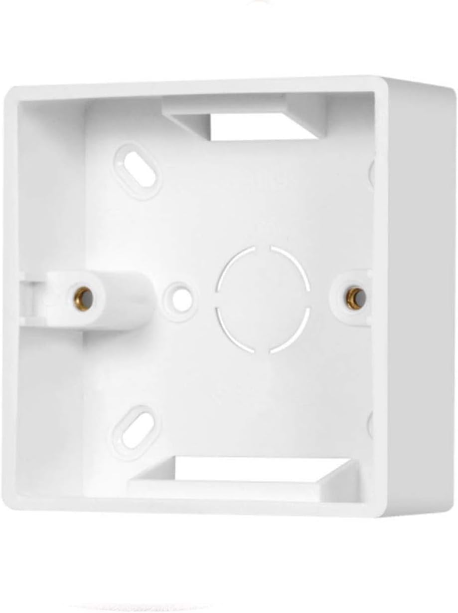 86 Type Surface-Mounted Frame for Junction Box Faceplate Single Socket 86 x 86 x 34 mm White Surface-Mounted Box