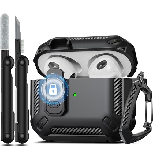 Image of RFUNGUANGO for AirPods 3rd Generation Case Carbon Fiber Series, Black