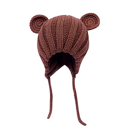 IMLECK Baby Infant Pure Color Hand-Knit Hat