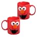 Produktbild Sesamstraße Tasse - Elmo Kaffeetasse Becher Kaffeebecher aus Steingut Rot 320 ml