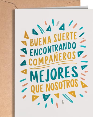 Tarjeta Despedida Compañero de Trabajo   Regalo de Despedida Trabajo   Postal para Compañera de Trabajo, Jefe, Empleado que se va...   Regalo Gracioso para Compañeros de Trabajo EU 9
