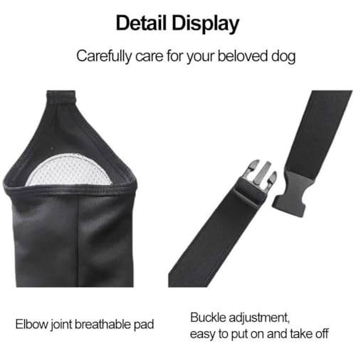 QEDBOJE Hundebeinschutz Ellenbogenbandage Hund verhindert das Lecken von Wunden hilft bei Arthritis (XL für mittelgroße und große Hunde)