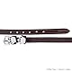 PFIFF 102919 Lackleder-Sporenriemen Jewels mit Strass, Braun, Größe 2