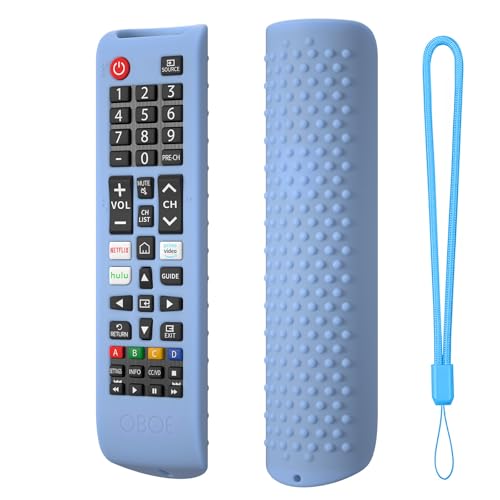 Image of OBOE Silicone Tv Remote Cover for Samsung Smart Tv Remote, F-Glow in Dark Blue
