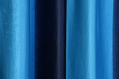 Image of Yarnis Polyester Multi-Shaded Curtains for Living Room Window & Door, Blue, 4 Feet x 5 Feet, Pack of 1