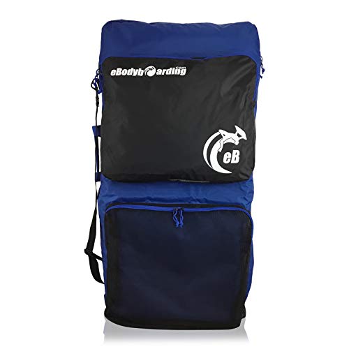 eBodyboarding Large 2-3 Bodyboard Backpack Board Bag | Perfect Family Boogie or Skimboard Bagg -Blue