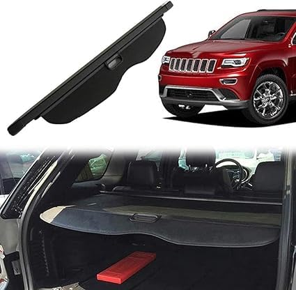 Auto versenkbare hinteren Kofferraum Paket Regal Cargo Covers per Jeep Grand Cherokee 2017 2023, Gepäck Vorhang Privatsphäre schützendes Zubehör