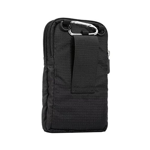 Pt Universal Multipurpose Carry Case Pouch Nylon Sporty Smartphone Holster Belt Clip Waist Bag For Iphone 7 Plus Samsung Galaxy S7 Edge Note 5 Iphone 6S (Black) #TOP2