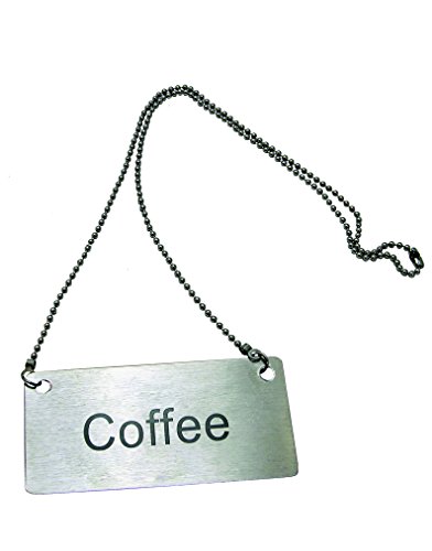 Update International CS-CFE Stainless Steel Beverage Chain Sign, Coffee, Stainless Steel