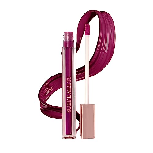 Image of Bergamot Beaute Matte Liquid Lipstick Suede Melts Non Transfer, Waterproof, Kiss Proof Long Lasting Upto 8 + Hours For Women 2.1ml (Hot Mess)