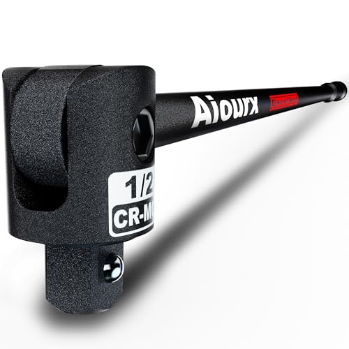 Image of 1 /2 inch Drive 25-Inch Breaker Bar, Heavy Duty Extension Breaker Bar with 250 Swivel Head, CR-MO Steel, Defeats Rusted and Frozen Fasteners