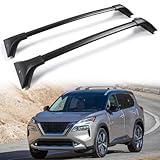 ‎AUXPACBO Real Lockable 220 LBS Cross Bar Fit for Nissan Rogue 2021 2022 2023 2024 2025 SV SL Platinum with Roof Rail Roof Rack Crossbars Rooftop Luggage Cargo Carrier for Canoe Kayak Bike