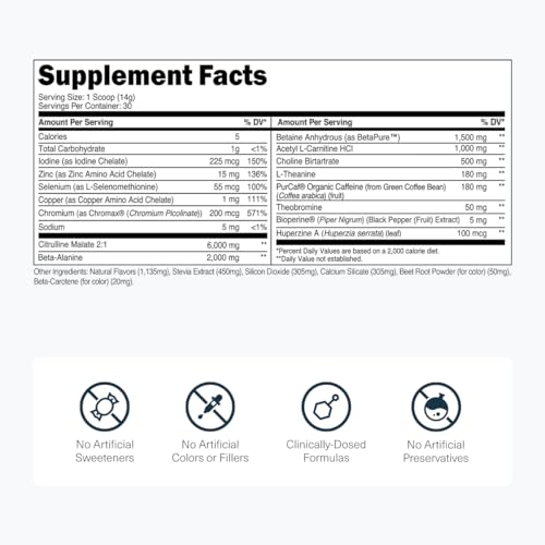 Image of Transparent Labs Lean Pre-Workout - Body Recomposition Pre Workout for Men and Women with Acetyl L-Carnitine, Beta Alanine Powder, & PurCaf Organic Caffeine Powder - 30 Servings, Tropical Punch
