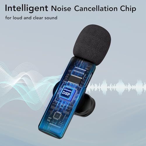 Image of HEHOTTC 3 in 1 Mini Wireless Lavalier Microphone for All Devices (iOS, Andriod, Camera, PC) - Noise Reduction Lapel Mic for Recording, Clip on Omni Lav Mic for Video Recording, Tiktok, YouTube, Vlog