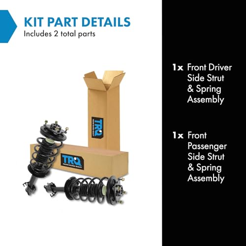 Image of TRQ Front Strut and Spring Assembly Set 2 Piece | For 2001-2012 Ford Escape 01-11 Mazda Tribute 05-11 Mercury Mariner