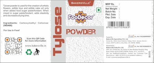 Image of FooDecor Professionals Tylose Powder | Tylopur Powder | Fondant Stabilizer | Gluten Free, (75gm)