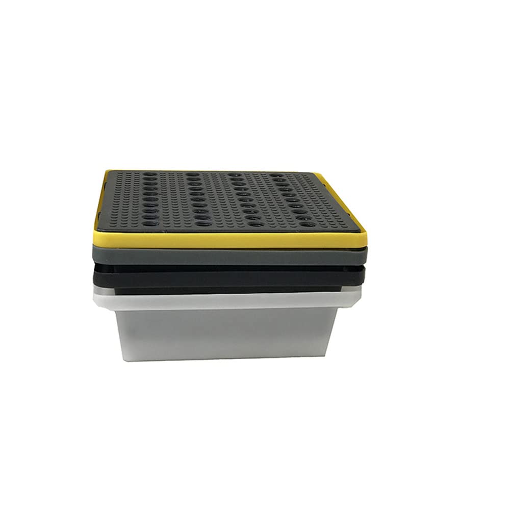 Plast'Up Rotomoulage Auffangbehälter stapelbar mit Gitter aus HDPE, 30 l, Natur