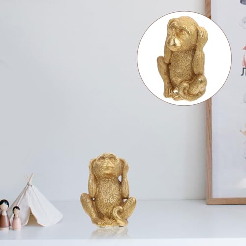 Figura decorativa mono de resina HANABASS 5.51x4.13x3.14 in miniatura 6
