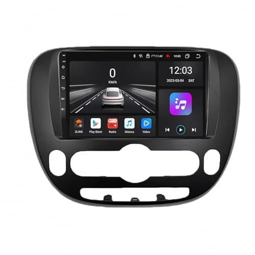 Navegación de Video del Automóvil para KIA Soul 2014-2018 Pantalla de Coche con Carplay y Android Auto Inalámbricos, Bluetooth, Mirror Link, Navegación, 8 Nuclear 6G+128G