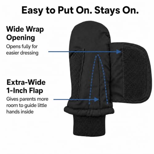 Image of N'Ice Caps Kids Waterproof Snow Mittens Cold Weather Thinsulate Insulated