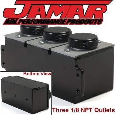 Jamar Performance Billet Aluminum Triple Remote Reservoir For Front Brakes, Rear Brakes And Clutch