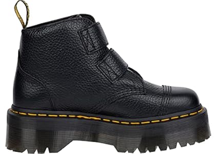 Dr. Martens Devon Flower, czarna mielona nappa, 8 UK