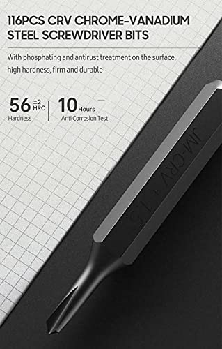 conjunto de parafusos,ERYUE JM-8183 Conjunto de chaves de fenda e brocas 145 em 1 Conjunto de ferram