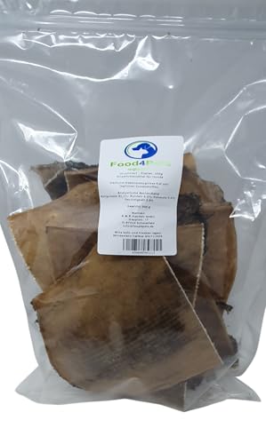 Food4Pets Hirschhaut Platten – Natürlicher Kausnack für Hunde, getreidefrei, zahnpflegend & fettarm, 500 g Hundeleckerli