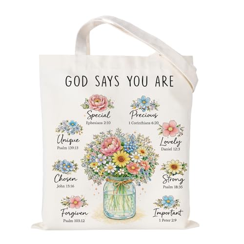 Christian Bible Bags for Women Girls, God Says You...
