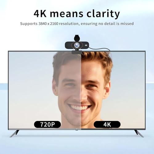 Webcam 4K USB caméra de streaming haute définition grand angle avec micro PC - 2