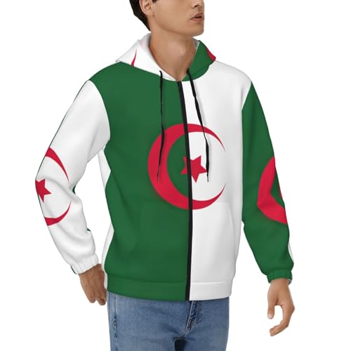 Sweat zippé Algérie homme veste à capuche manches longues EdWal