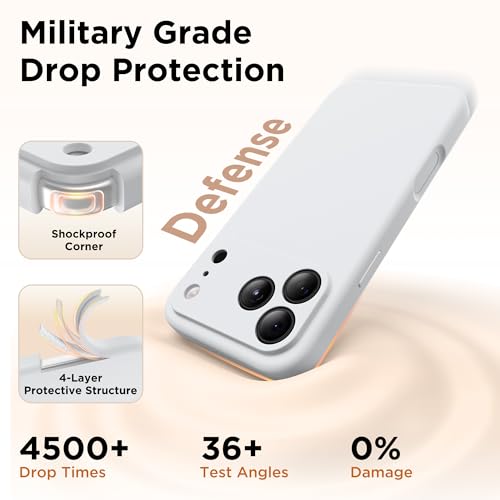 Image of GolbinBox Magnetic for iPhone 17 Pro Max Case, Silicone Cover, Light Gray