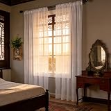 ⭐TAILLES PERSONNALISABLES : Nos voilages semi-transparents sont disponibles dans toutes les dimensions. Si la taille souhaitée n'est pas en stock, commandez une taille proche et indiquez-nous votre numéro de commande avec vos mesures précises pour une adaptation sur mesure.