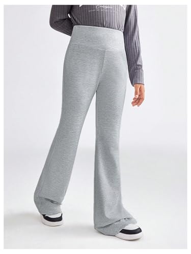 Girl's Elastic High Waisted Flare Pants Casual Sports Bell Bottoms Sweatpants4