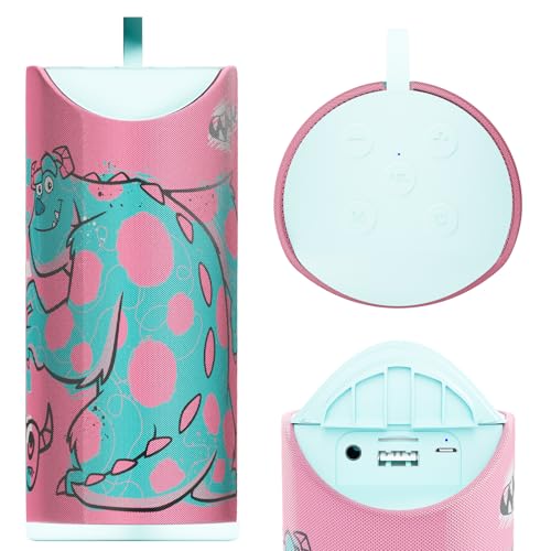 Disney/Pixar’s Monsters, Inc Bluetooth Speaker| Mike and Sulley Splashproof Wireless Speaker with 3 Hrs Playtime/SD Slot/FM Radio - Monsters, Inc Gifts for Women, Men and All Fans