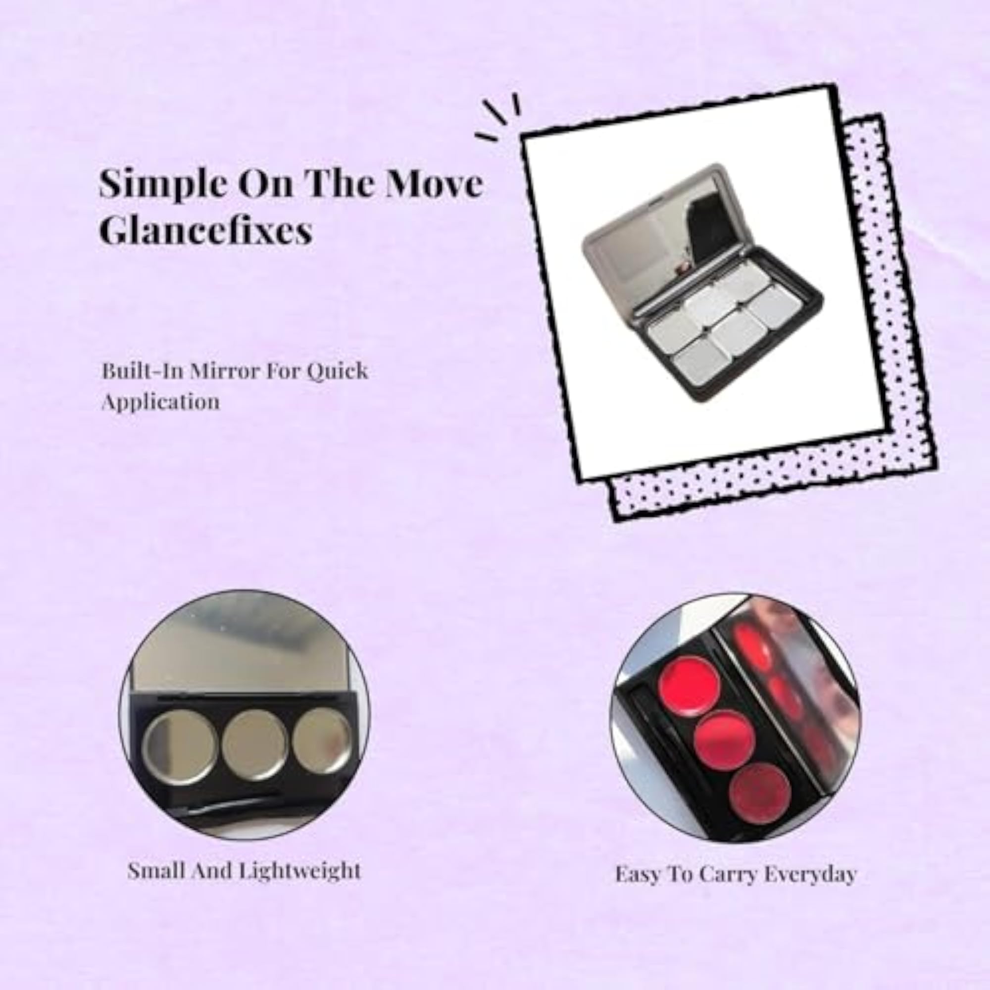 Multipurpose Lipstick Organizer with Mirror & Brush