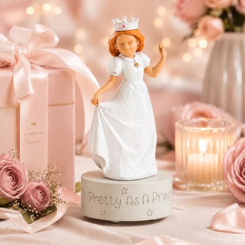 Princess Music Box for Girls, Hand-Painted Musical Figurine Plays Somewhere