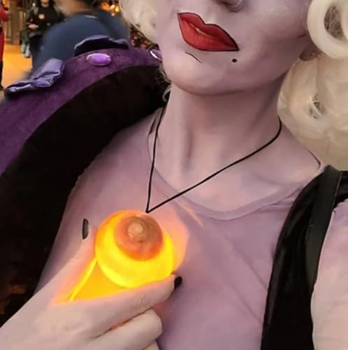 Sea Snail Shell Cosplay Costume Necklace Natural Conch Shell Glowing Necklace4