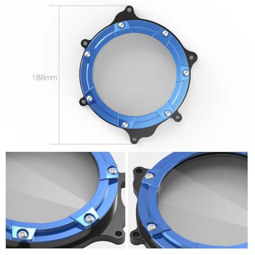 Cache embrayage transparent Suzuki DRZ400 carter alu bleu - 4