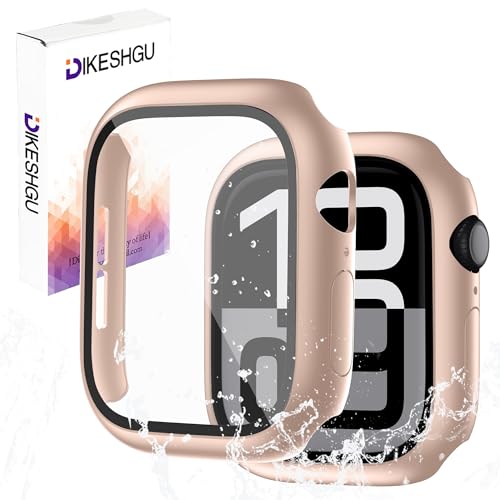 DIKESHGU for Apple Watch 防水ケース Series11/10 42mm/46mm アップルウォッチ シリーズ 11/10用保護カバー ガラスフィルム 一体型 PC素材 タッチ感良好 全面保護 装着簡単 耐衝撃 高透過率 指紋防止 傷